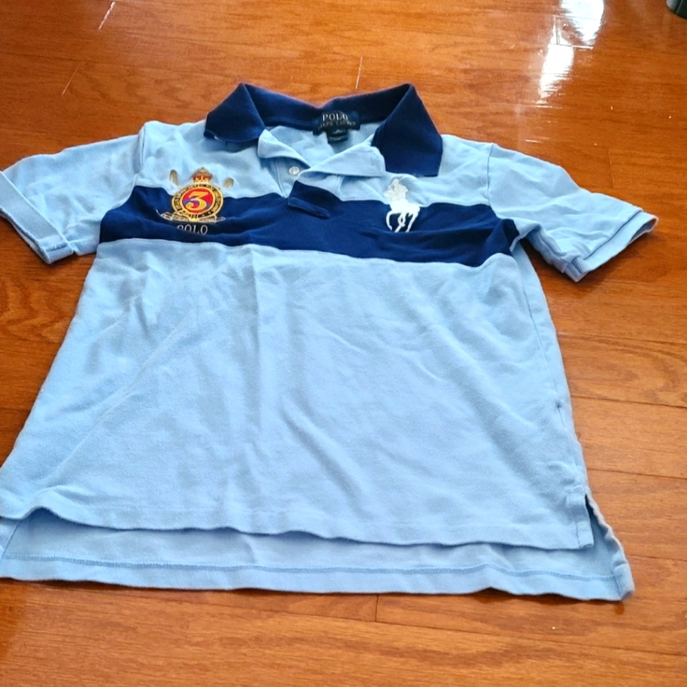 Ralph Lauren Polo Boys Blue Short Sleeve Top Size 10-12